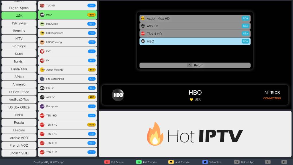 HotIPTV Player on Firestick